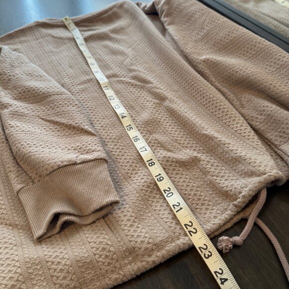 Embrace Life Athleisure Women's Long Sleeve Sweater, Tan, XL - Picture 7 of 7